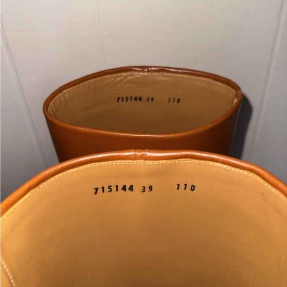 Gucci Knee High Boots Elizabeth Half Horse Bite Light Brown Leather Women Size 9 - Picture 13 of 15